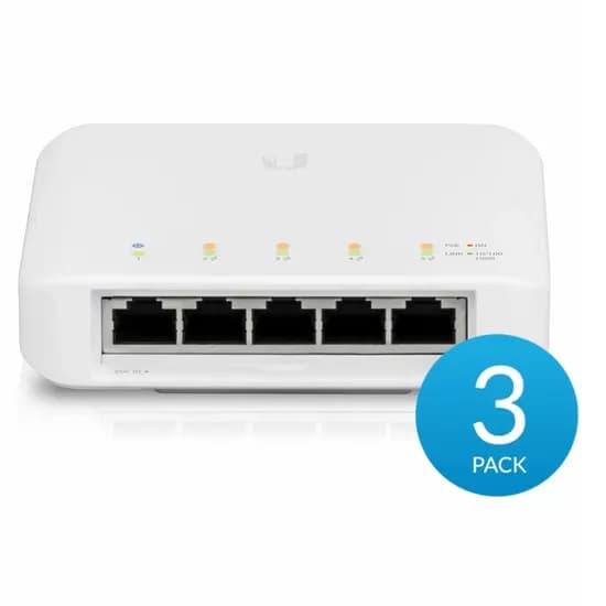 Ui. USW-FLEX-3 Unifi Switch 5P Gigabit RJ45 Poe 60W 3-Pack