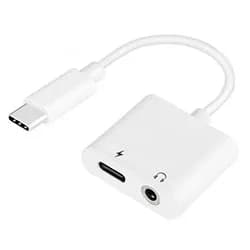 Cabo Adaptador USB-C Macho para Áudio 3.5MM Fêmea / USB-C Fêmea Satellite AL-09