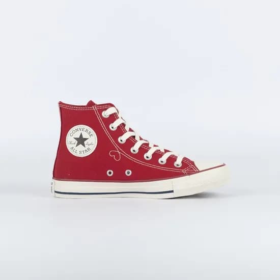 Calzado Converse Hi Chucks In Love Rojo Beige