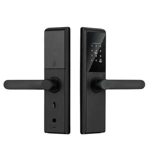 Fechadura Digital S821 Wifi Tuya/Senha/Cartão/Chave Preto