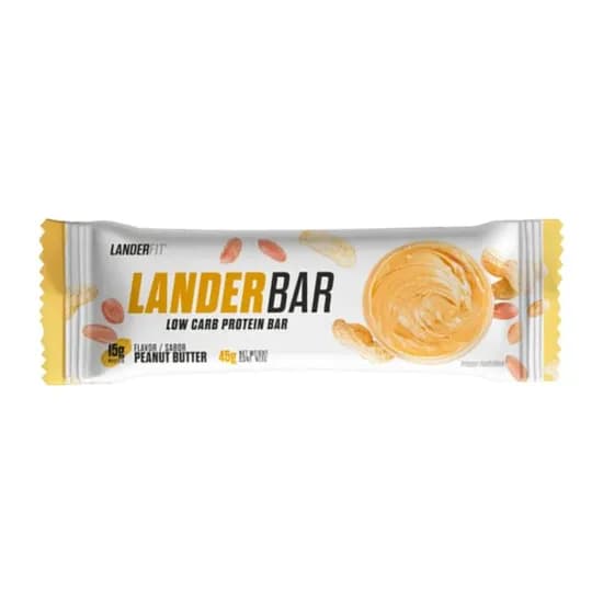 Barra de Proteína Low Carb Landerfit Creme de Amendoim 45G