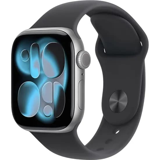 Apple Watch S11 Caixa de Alumínio Cinza Espacial com Pulseira Esportiva Preta 42 MM s/M MEQW4LW/A