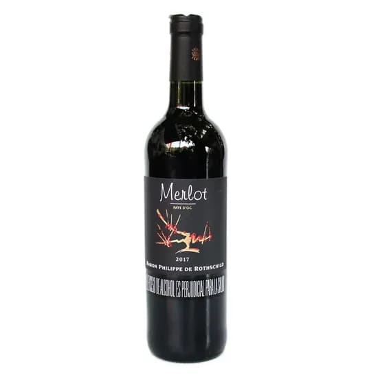 Baron Philippe de Rot Vino Merlot 750ML