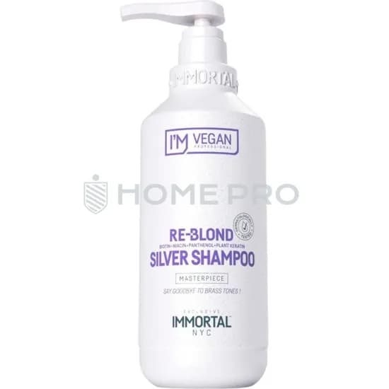Shampoo Matizador Prateado Immortal NYC I’M Vegan Re-Bond - 500ML