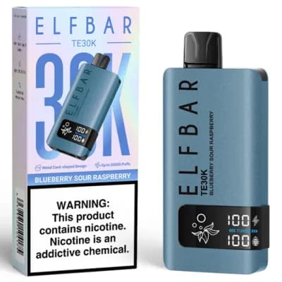Vaper Descartavel Elfbar TE30K Blueberry Sour Raspberry 30000 Puffs