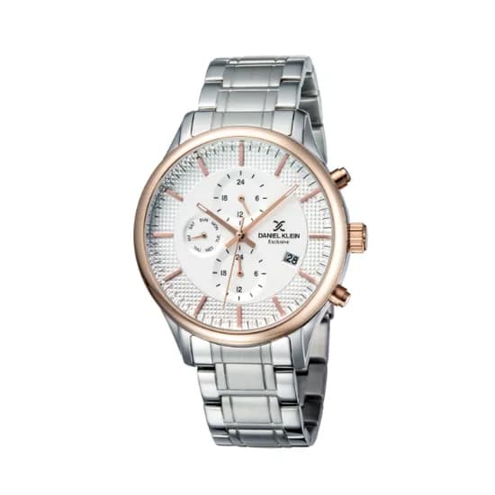 Relógio Analógico Masculino Daniel Klein Exclusive DK11959-5 - Prata/Rosa Ouro