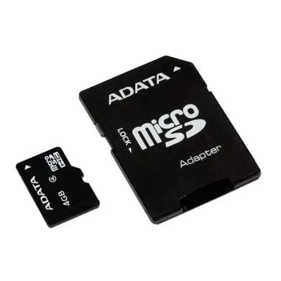 Cartão de Memoria Micro SD Adata / 4GB - Preto