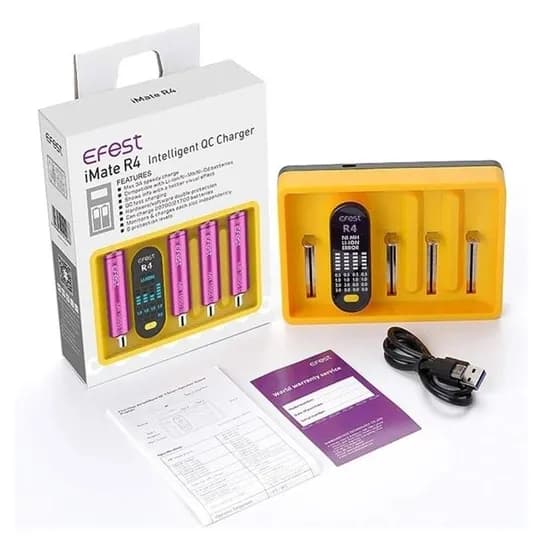 Carregador Efest Imate R4 Intelligent QC