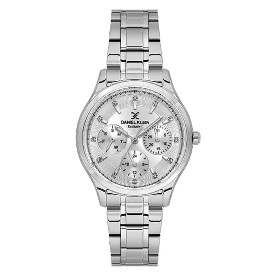 Relogio Analogico Feminino Daniel Klein DK.1.14089-1 Exclusive Lady / Pulseira de Aço Inoxidável - Prata