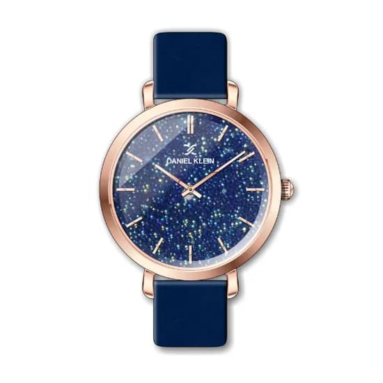 Relógio Analógico Feminino Daniel Klein Premium DK.1.12512-7 - Rosa Ouro e Azul
