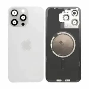 Tapa Trasera iPhone 15 Pro Max Blanco Con Lente
