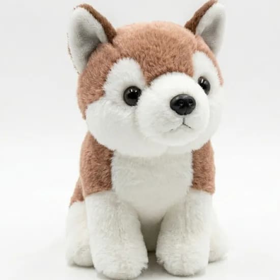Pelúcia Cachorro Husky MZ-306 24CM - Marrom