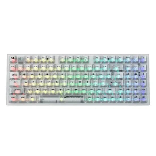 Teclado Gamer Redragon Irelia Pro K658CT-RGB-Pro Sem Fio - Transparente