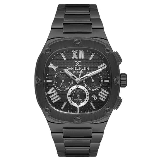 Relogio Analógico Masculino Daniel Klein DK.1.14009-5 Exclusive Gent / Pulseira de Aço Inoxidável - Preto