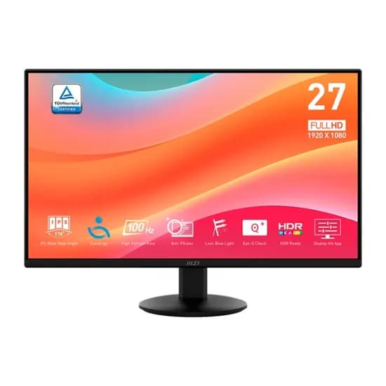 Monitor 27 MSI Pro MP272L FHD/HDMI/100HZ Preto
