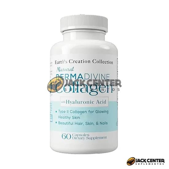 Colágeno Derma Divine Collagen Type I,II,III Earth's Creation 60 Cápsulas