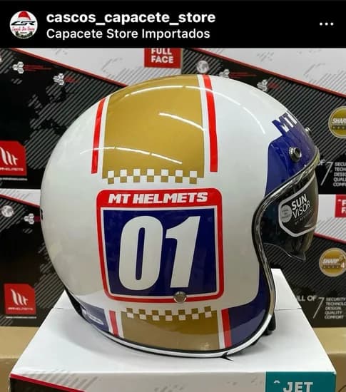 MT Casco Le Mans 2 Numberplate White Gold 01