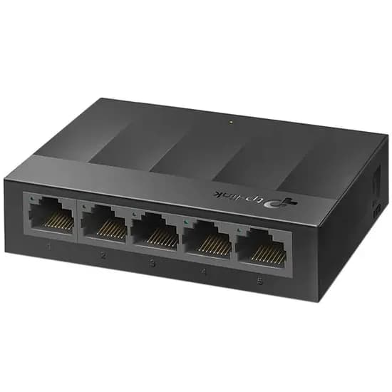 Switch TP-Link LS1005G com 5 Portas Ethernet de 10/100/1000 MBPS - Preto