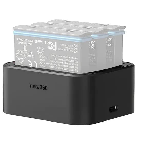 Carregador de Bateria INSTA360 Cinsaaq/A com Carga Rápida X3
