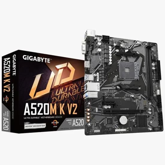 Placa Mãe AMD AM4 Gigabyte A520M K V2 Micro ATX DDR4