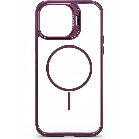 Capa Metal Stand para iPhone 16 Pro Max - Bordo