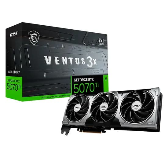 Placa de Video MSI Ventus 3X Oc Nvidia Geforce RTX-5070TI 16GB GDDR7