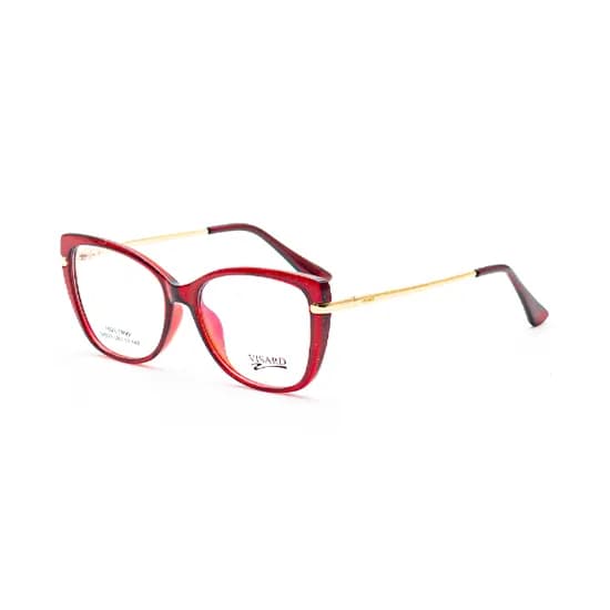 Armação para Óculos de Grau Visard 68203 C-7 Tam. 53-17-142MM - Vermelho/Dourado
