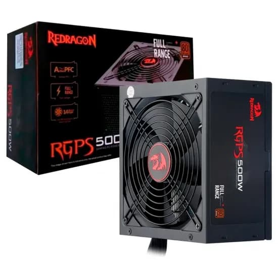 Fonte 500W Redragon GC-PS001 80+ Bronze Bivolt*G