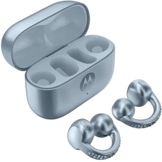 Fone de Ouvido Motorola Moto Buds Loop Crystals BY Swarovski XT2545-1 - Ice Melt