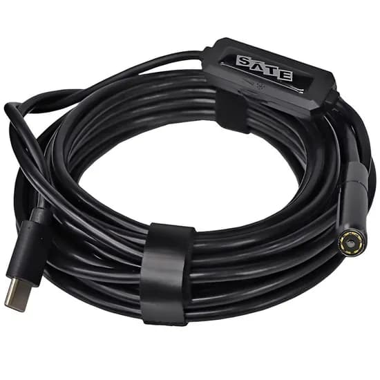 Câmera Endoscope Boroscopio Sate A-GL935 Tipo-C/ Articulada 5 Metros - Preto