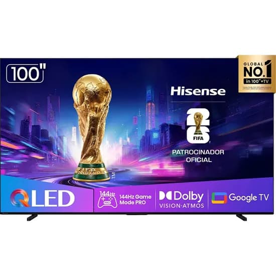 Televisor Smart Qled Hisense QD7 100QD7QF 100" 4K Ultra HD Fire Wi-Fi - Preto