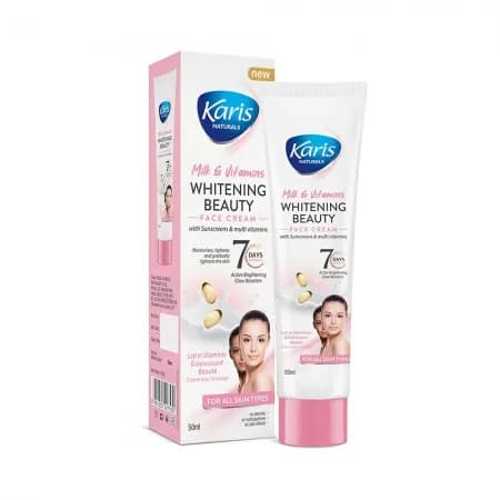 Creme Facial Karis Naturals Milk & Vitamins Whitening Beauty 50ML