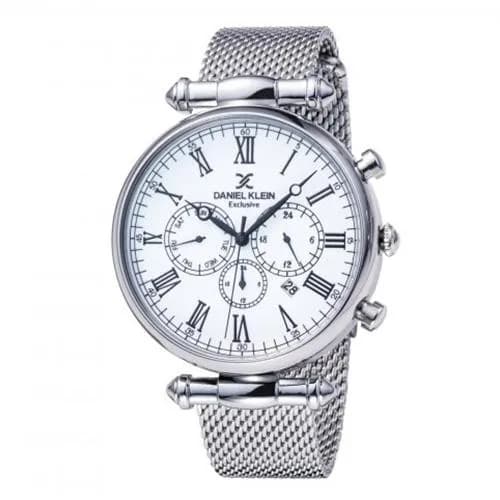 Relógio Analógico Daniel Klein Exclusive DK11829-1 Masculino, Metal - Prata