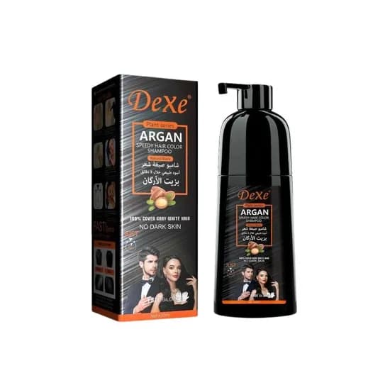 Dexe Argan Speedy Hair Color Shampoo N.Black 420ML