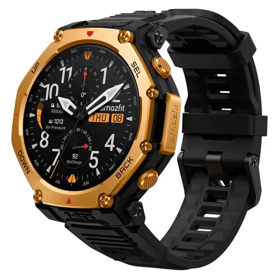 Smartwatch Amazfit T-Rex 3 Pro A2549 44MM - Preto e Dourado