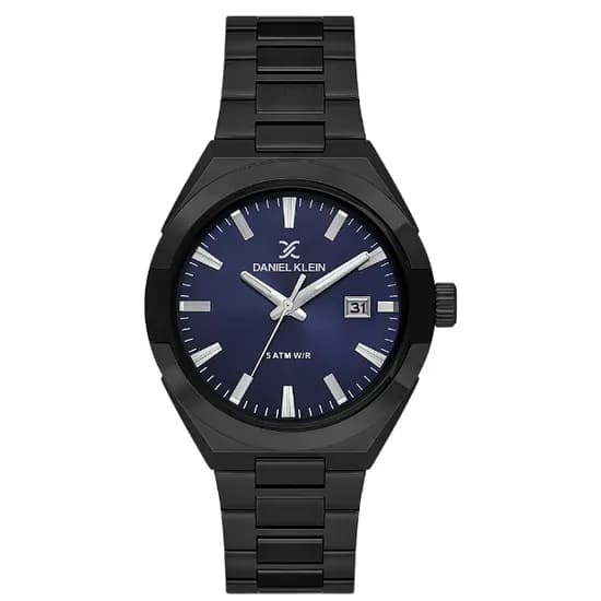 Relogio Analógico Masculino Daniel Klein DK.1.14145-5 Premium Gents / Pulseira de Aço Inoxidável - Preto/Azul