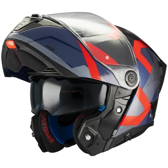 Capacete MT Helmets Atom 2 SV Dexter B15 - Articulado - Tamanho M - com Óculos Interno - Gloss