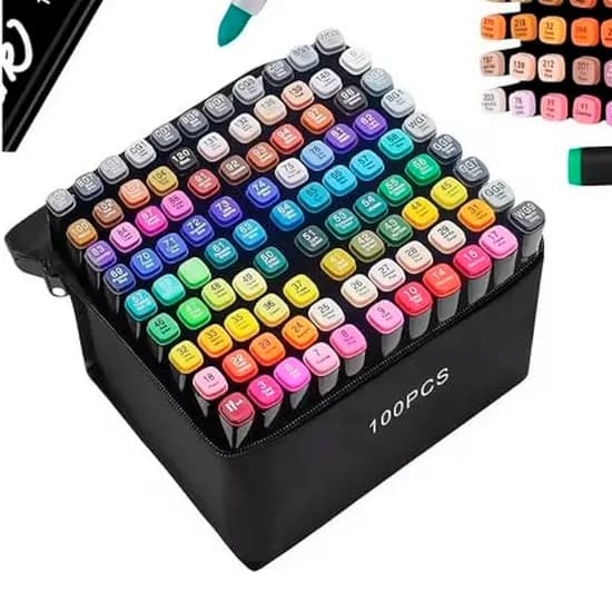 Canetas Coloridas Touch Kit 100 PCS •