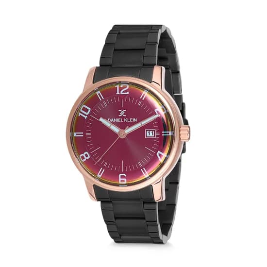 Relógio Analógico Masculino Daniel Klein Premium DK12113-5 - Preto e Rosa Ouro