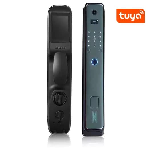 Fechadura Digital S925MAX Wifi Tuya/Cartão/Chave Preto