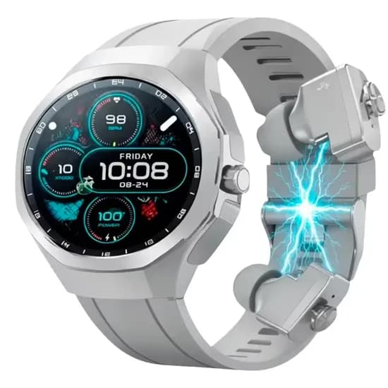 Relogio Smartwatch G-Tide R9 Edge com Bluetooth / A Prova D'Água / com Pulseiras Extra - Prata