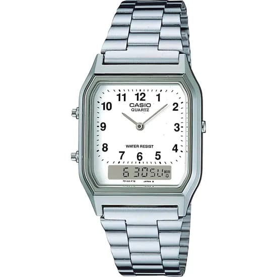 Relógio Casio Vintage AQ-230GA-7BMQ Analógico/Digital Unissex - Prata