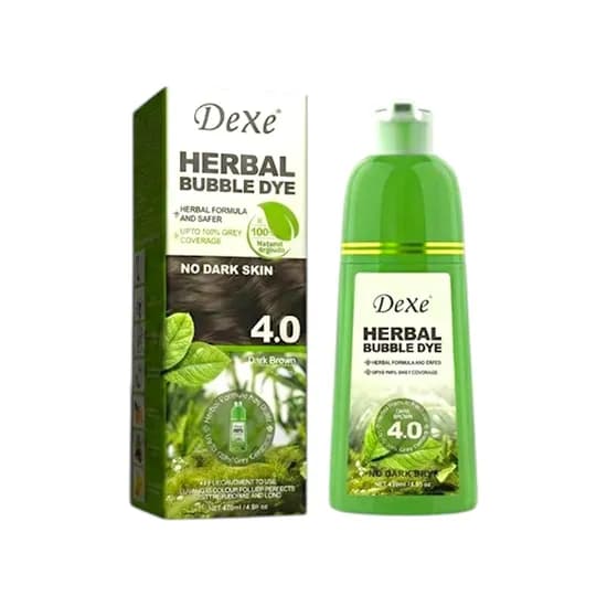 Shampoo Color Capilar Dexe Herbal Bublle Dye 4.0 Dark Brown 420ML