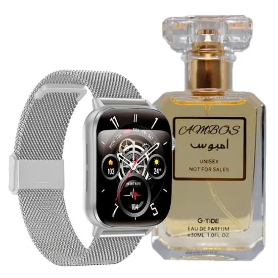 Relogio Smart Watch G-Tide S6 Pro + Perf Ambos Silver