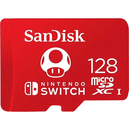 Memória Micro SD Sandisk Nintendo Switch 100-90 MB/s 128 GB (SDSQXAO-128G-GNCZN)