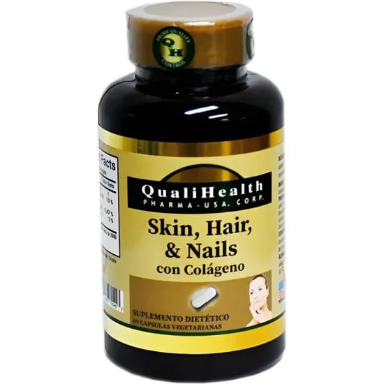 Supl. Qualihealth Skin Hair Nails Con Collageno X 60 Cap