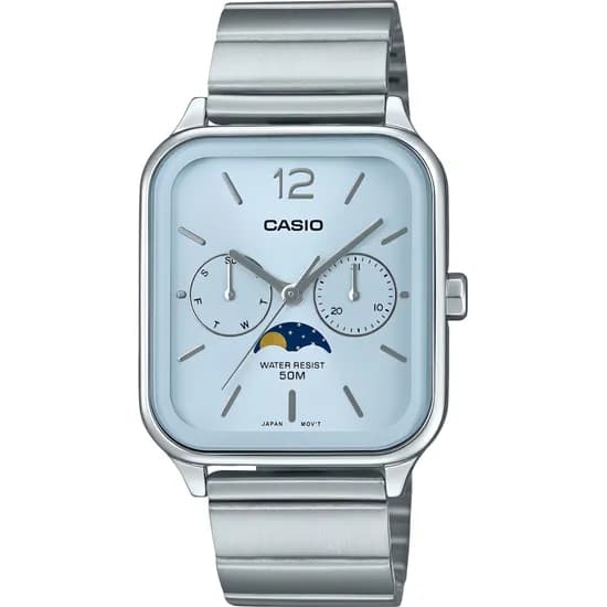 Relógio Casio MTP-M305D-2AVDF Analógico Masculino - Azul Claro/Prata