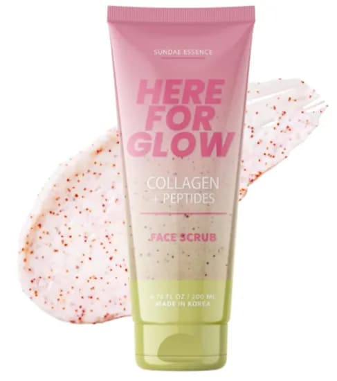 Sunday Essence Here For Glow Collagen + Peptides Face Scrub 200ML