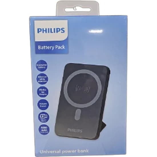Carregador Wireless Philips DLP9701CB/70 5000MAH Tipo-C - Black