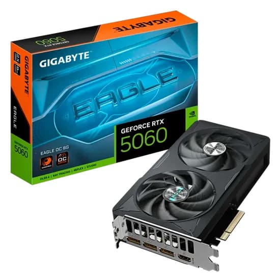 Placa de Vídeo Gigabyte Eagle Oc Nvidia Geforce RTX 5060 8GB GDDR7 - GV-N5060EAGLE OC-8GD